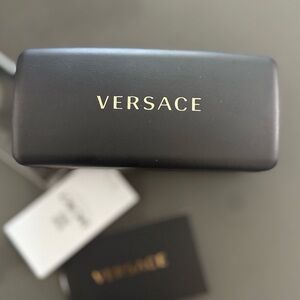 Versace Black and Gold sunglasses case + box. NEW, authentic